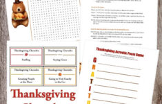 10 Printable Thanksgiving Games For Adults And Kids for Free Printable Thanksgiving Games For Adults