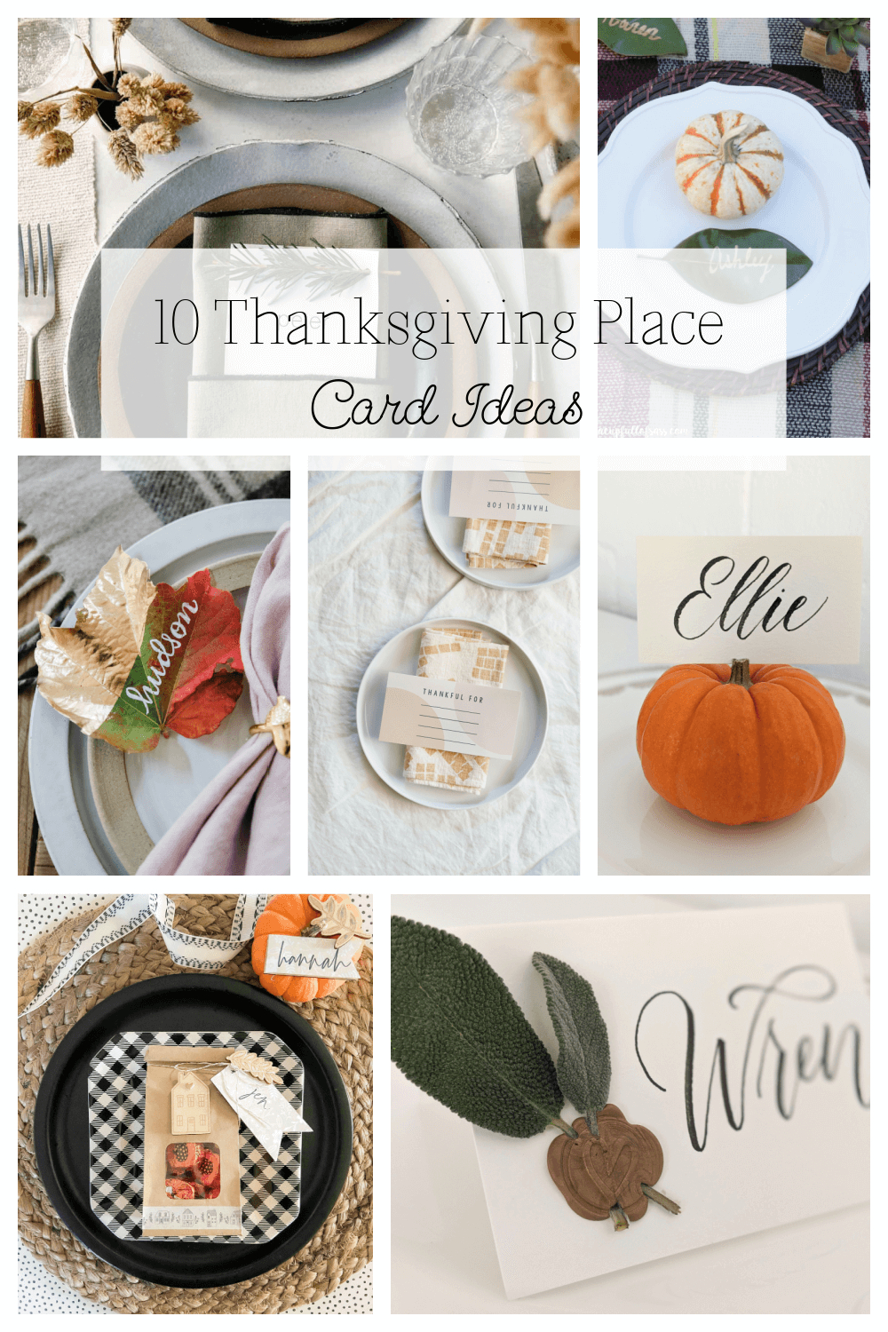 10 Thanksgiving Place Card Ideas · Cozy Little House inside Thanksgiving Day Place Cards Ideas