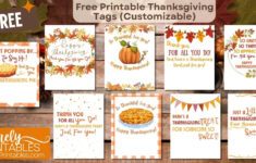 12 Free Thanksgiving Tag Printables (Editable) And Thanksgiving for Free Thanksgiving Cards to Text