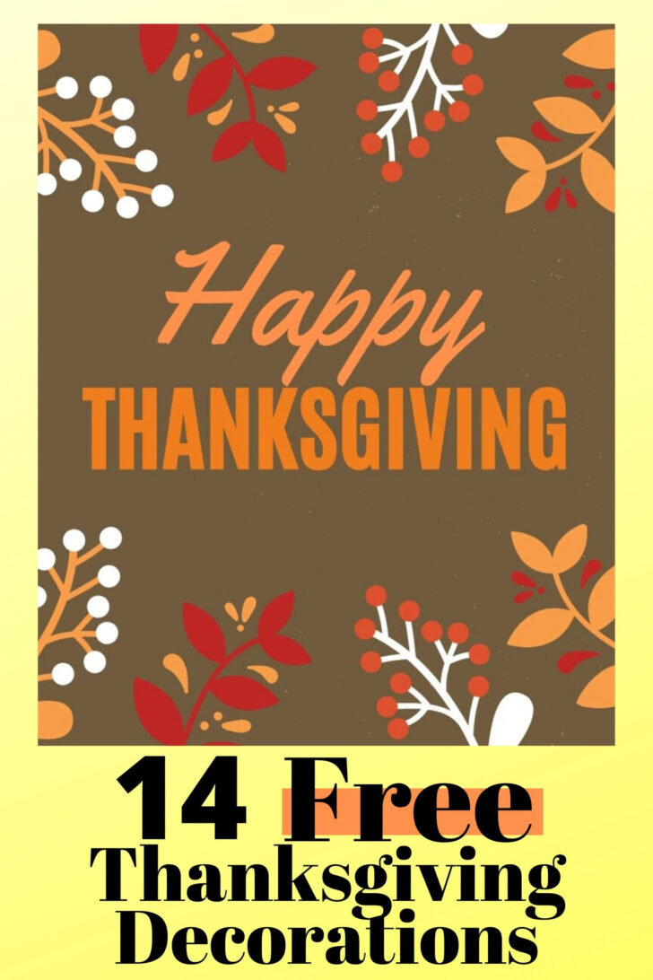 Thanksgiving Printable Decorations Free