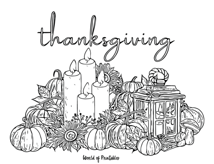 Thanksgiving Printable Coloring Pages For Adults