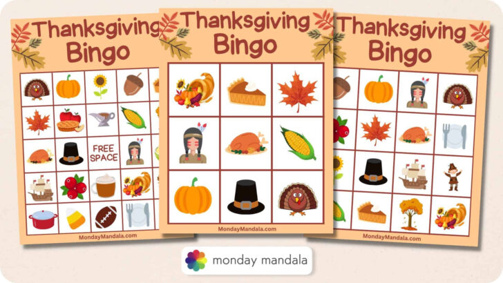 Free Thanksgiving Bingo Cards