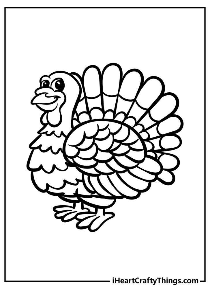 Thanksgiving Turkey Coloring Page Printable Free