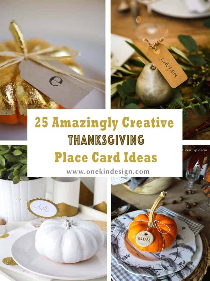 Homemade Thanksgiving Place Cards Ideas