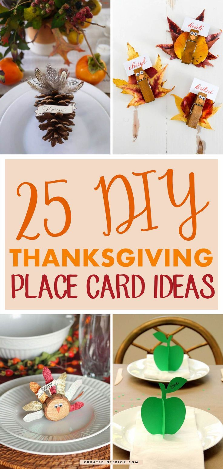 25 Awesome Diy Thanksgiving Place Card Ideas in Diy Place Cards Thanksgiving