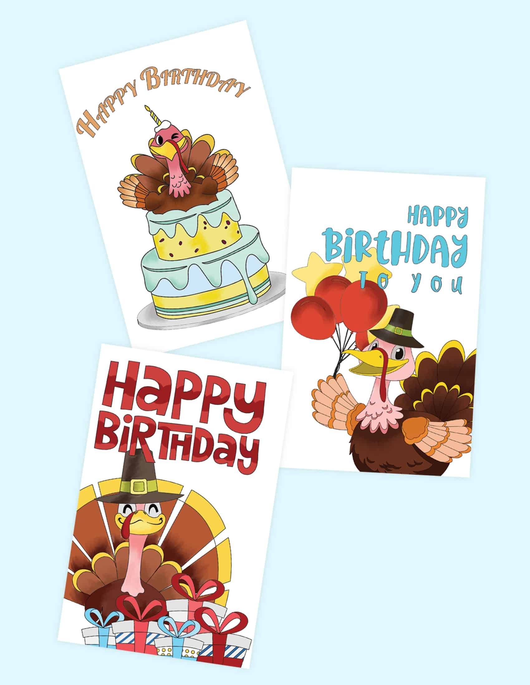 3 Free Happy Thanksgiving Birthday Cards - Freebie Finding Mom inside Happy Thanksgiving Birthday Cards