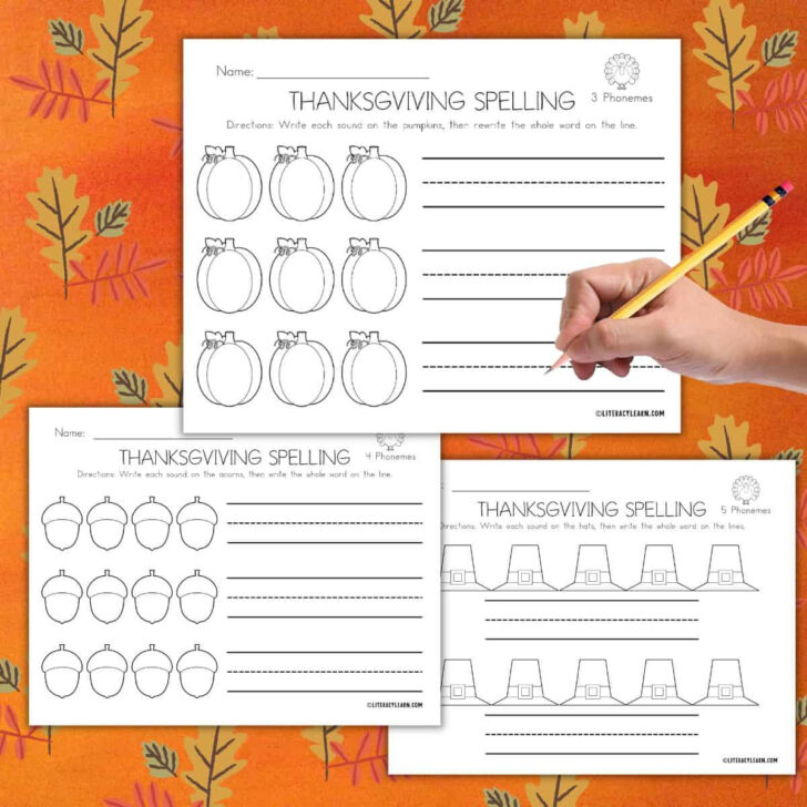 Thanksgiving Spelling Worksheets