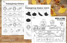 3 Fun & Festive Preschool Thanksgiving Worksheets | Mrs. Merry intended for Thanksgiving Worksheets For Pre K