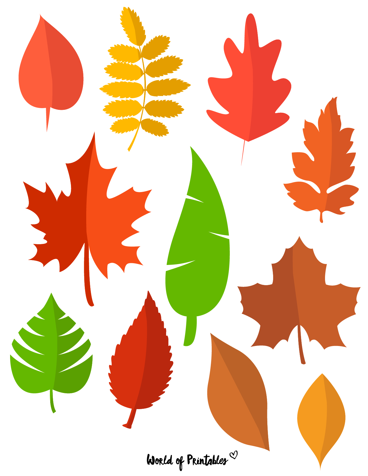 37 Printable Leaf Templates, Outlines &amp;amp; Shapes (Free) - World Of intended for Thanksgiving Printable Leaves