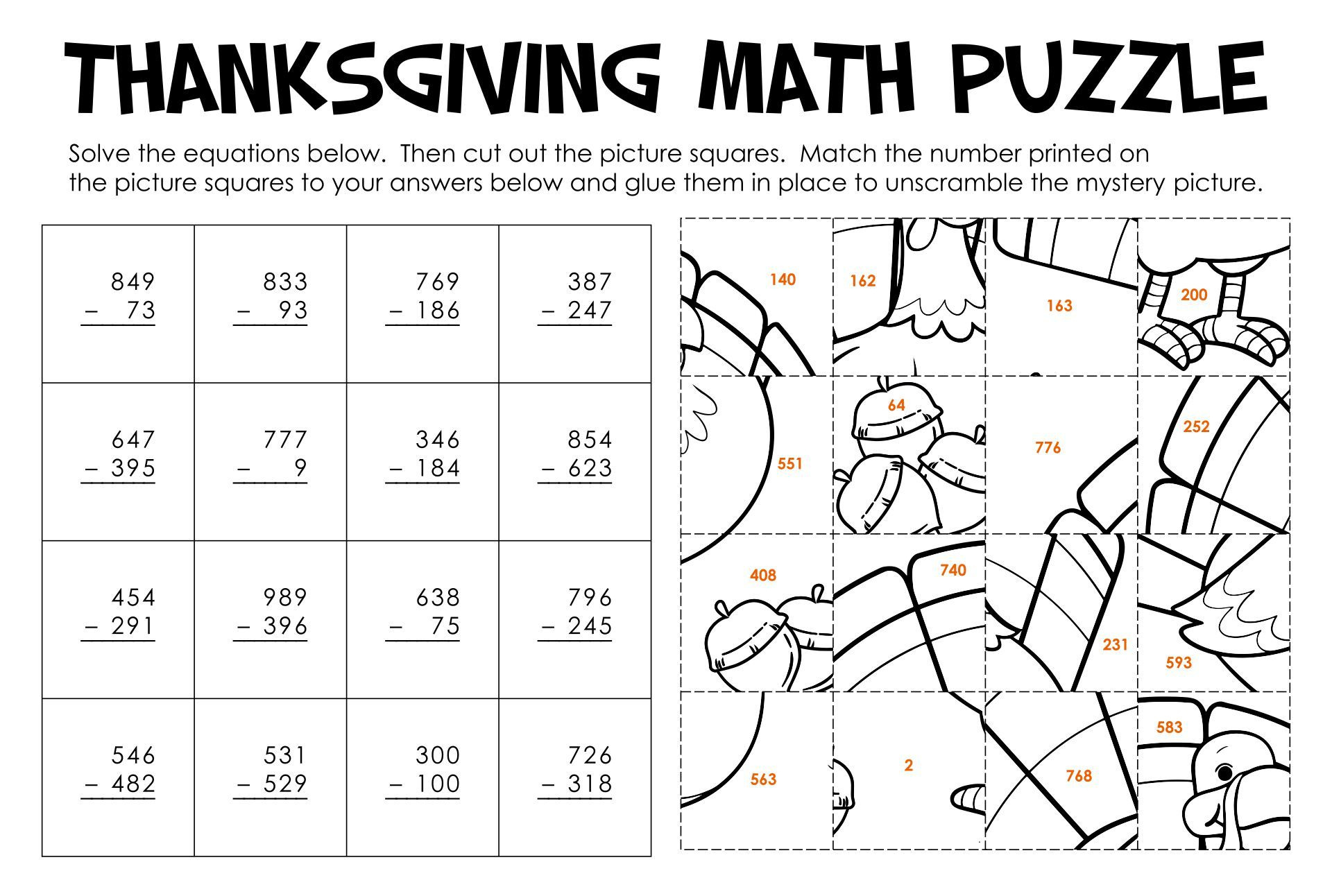 4Th Grade Math Worksheets For Thanksgiving - 15 Free Pdf in Thanksgiving Worksheets 4th Grade