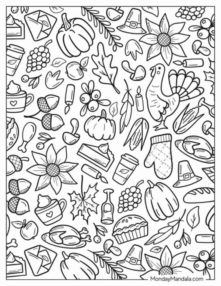 Free Printable Adult Thanksgiving Coloring Pages