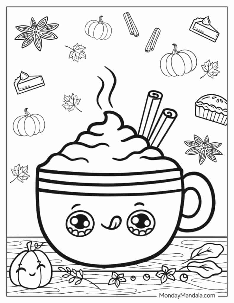 50 Thanksgiving Coloring Pages (Free Pdf Printables) inside Free Printable Thanksgiving Food Coloring Pages