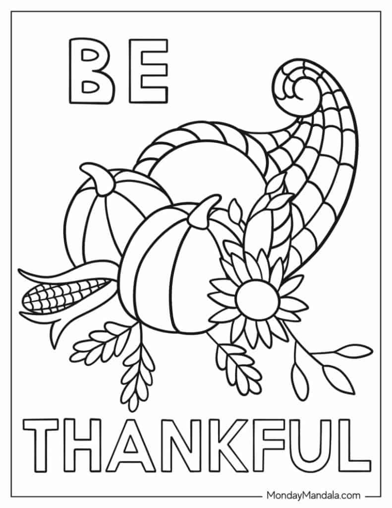 50 Thanksgiving Coloring Pages (Free Pdf Printables) pertaining to Free Thanksgiving Printable Coloring Pages