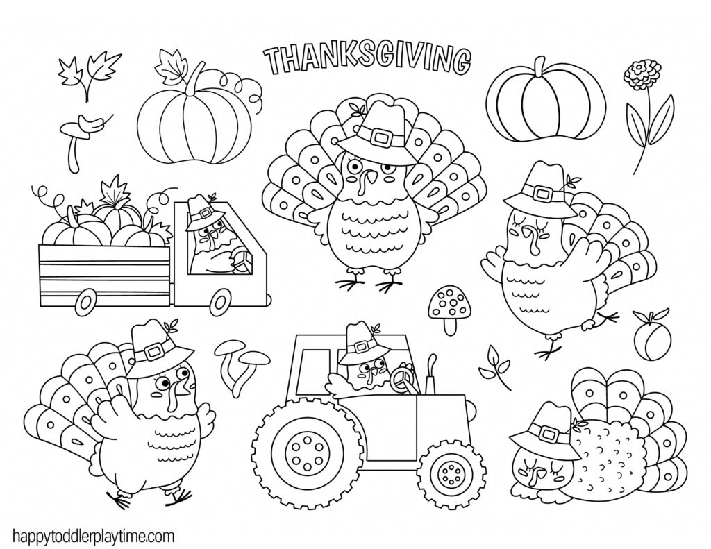 60+ Easy Thanksgiving Crafts For Kids - Happy Toddler Playtime for Thanksgiving Activities For Toddlers Printables