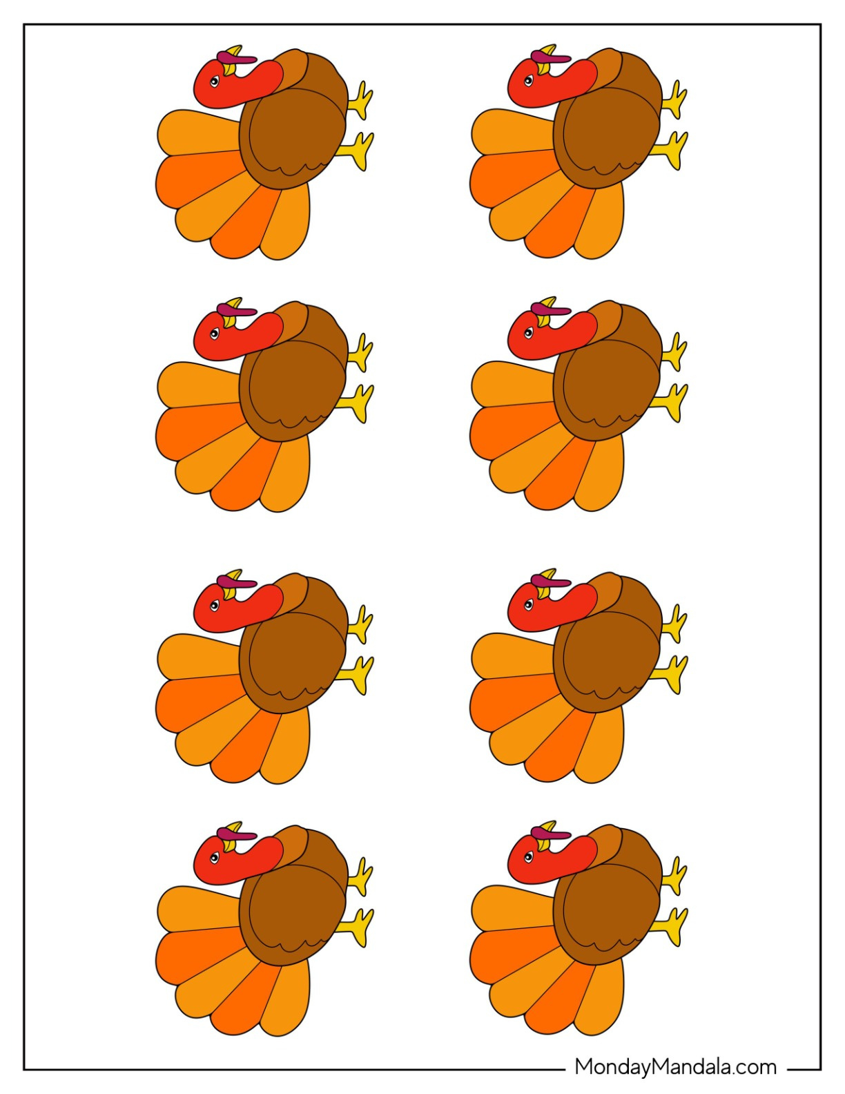 62 Turkey Templates (Free Pdf Printables) with Thanksgiving Turkey Printables Free