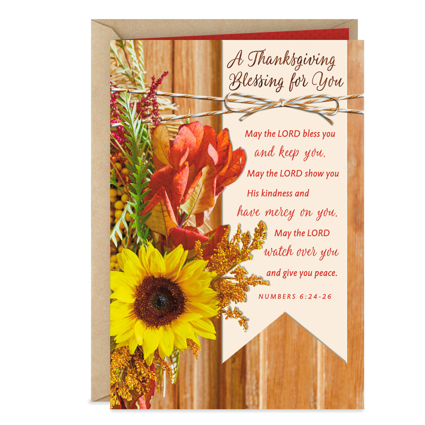 A Blessing For You Religious Thanksgiving Card - Greeting Cards in Christian Thanksgiving Cards