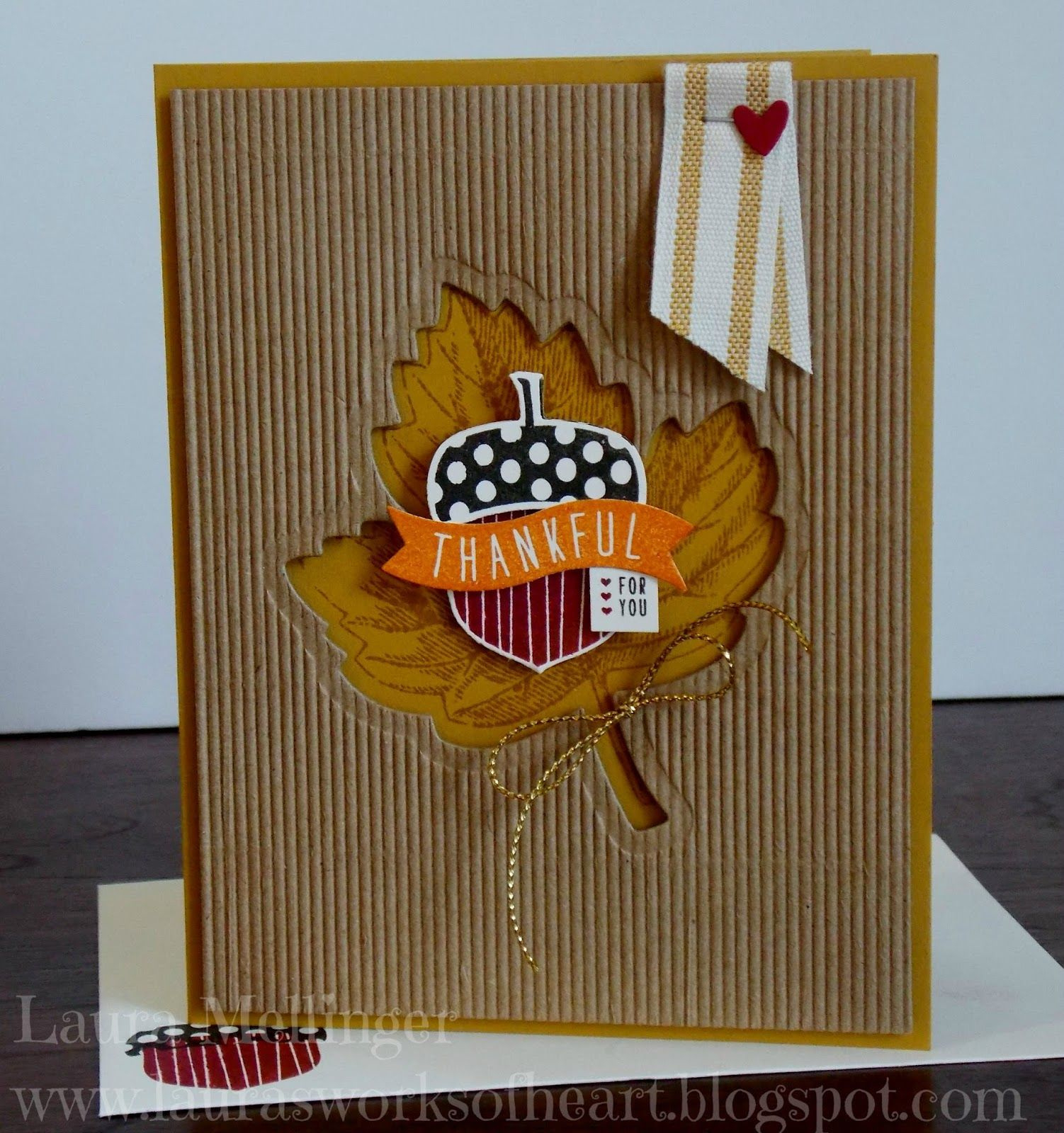 Acorny Thank You Leaflet Card: intended for Pinterest Handmade Thanksgiving Cards