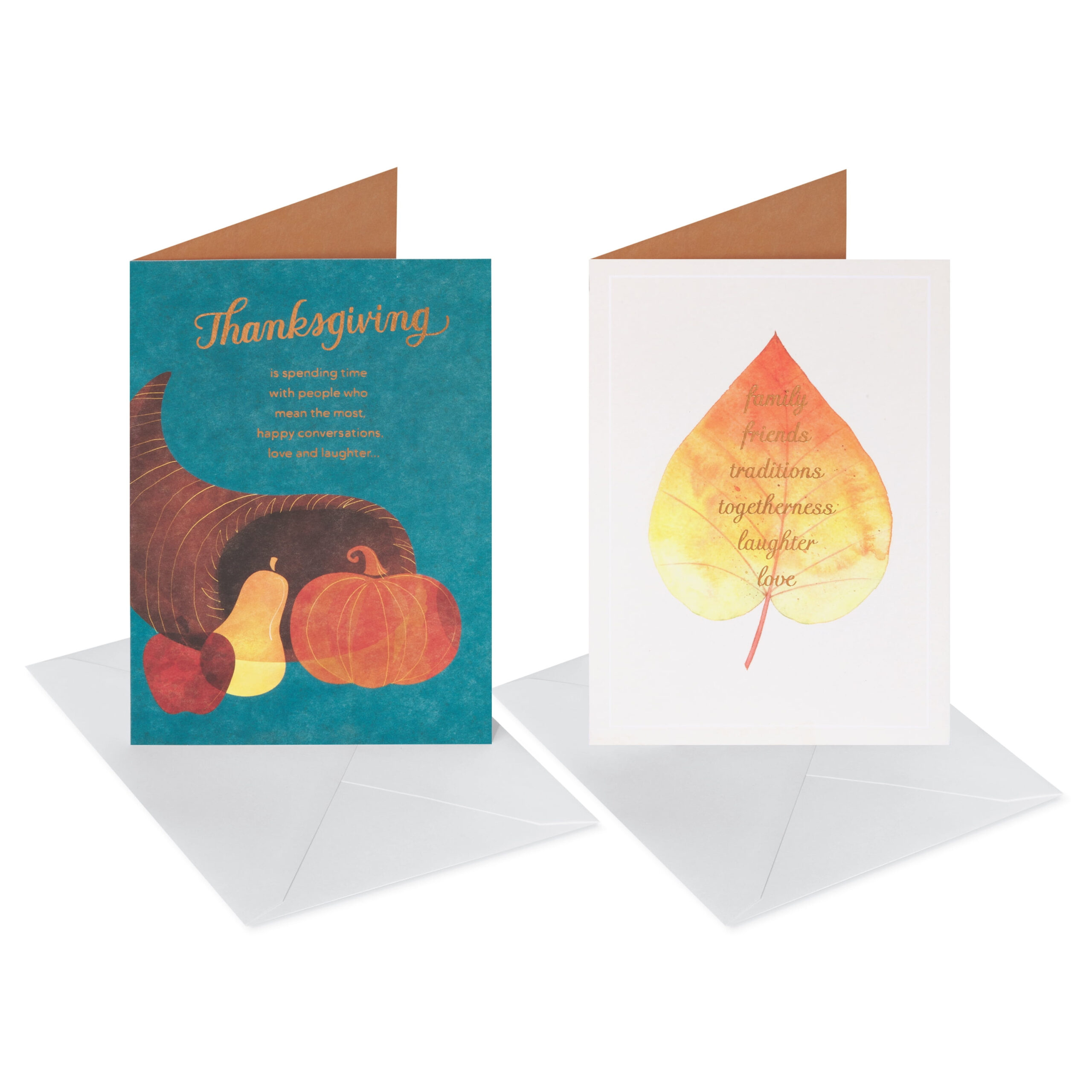 American Greetings Thanksgiving Cards, Giving Thanks (2 Designs, 6-Count) in American Greetings Thanksgiving Cards