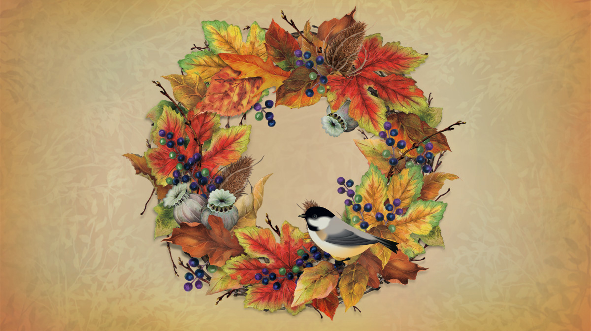 Autumn Wreath | Jacquie Lawson Ecards with regard to Jacquie Lawson Thanksgiving Cards