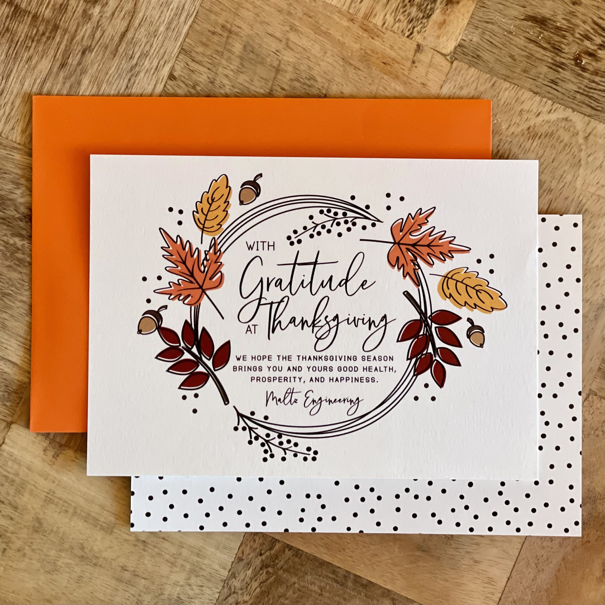 Business Thanksgiving Cards, Fall Corporate Thankful Gratitude in Message For Thanksgiving Cards