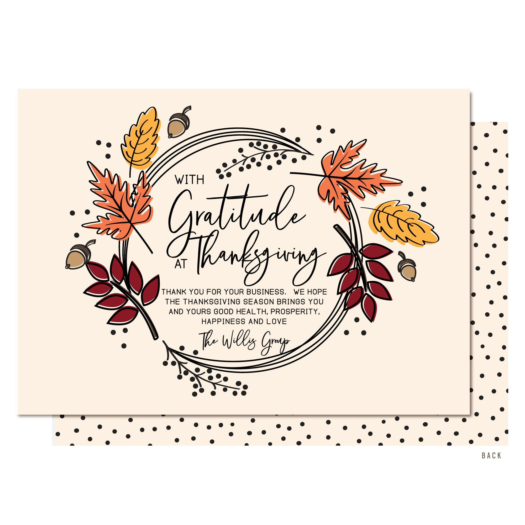 Business Thanksgiving Cards, Fall Corporate Thankful Gratitude with regard to Corporate Thanksgiving Cards