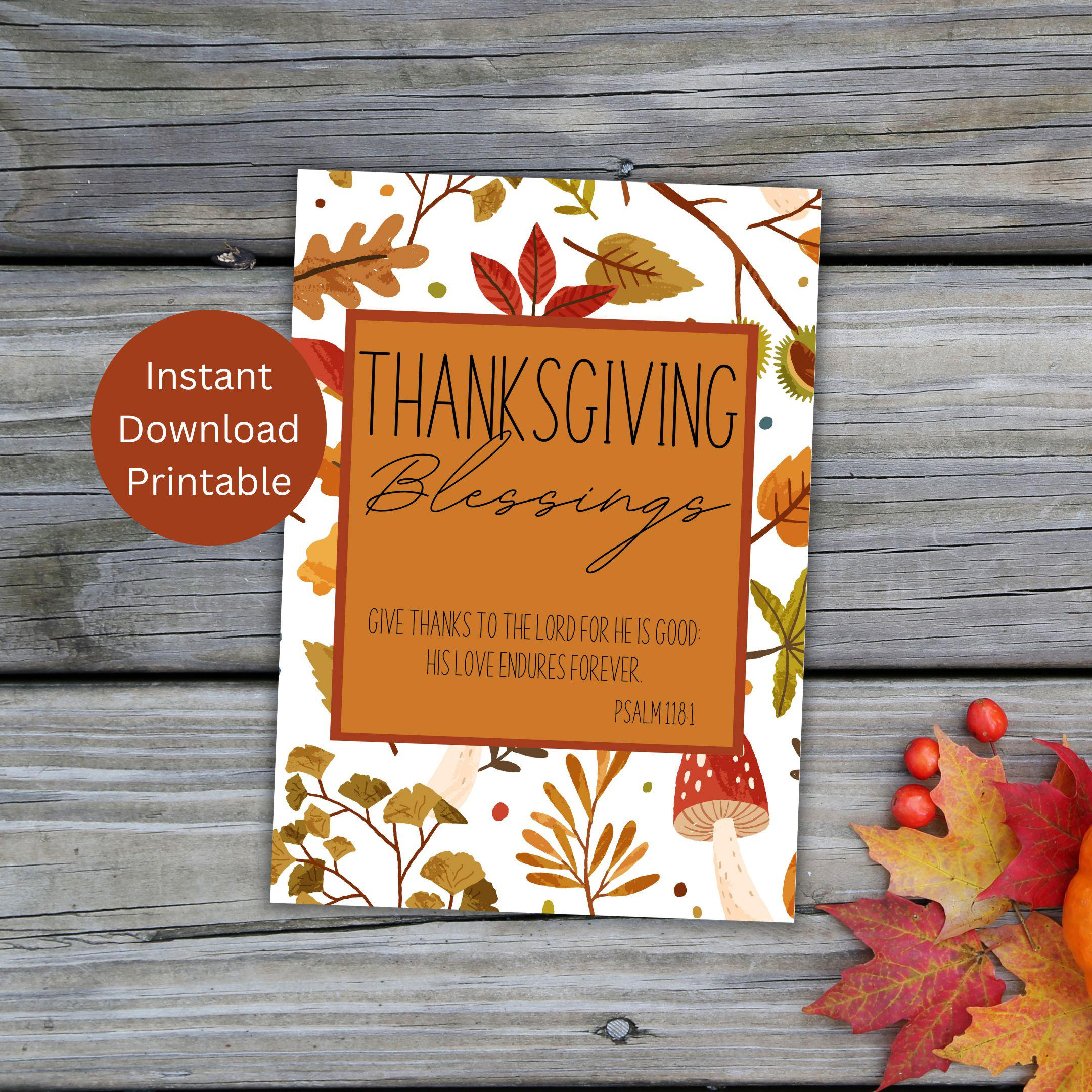 Buy Thanksgiving Printable Card, Catholic Greeting, Thanksgiving for Catholic Thanksgiving Cards