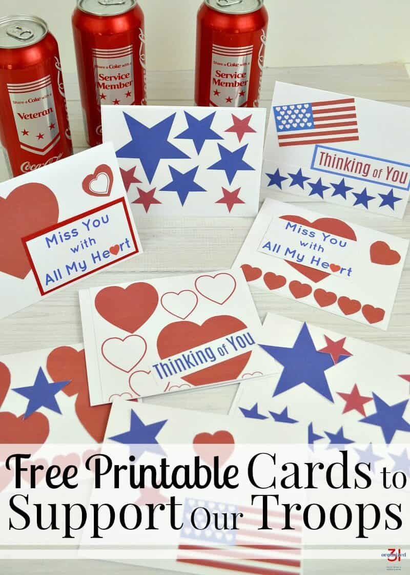 Cards To Support Our Troops - Free Printable - Organized 31 within Thanksgiving Cards For Troops