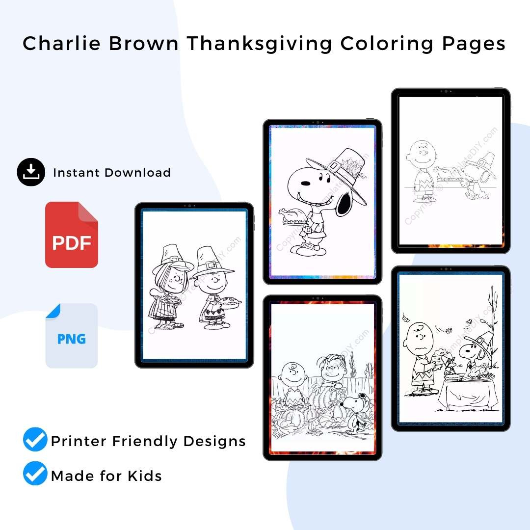 Charlie Brown Thanksgiving Coloring Pages Printable In Pdf with regard to Charlie Brown Thanksgiving Printables