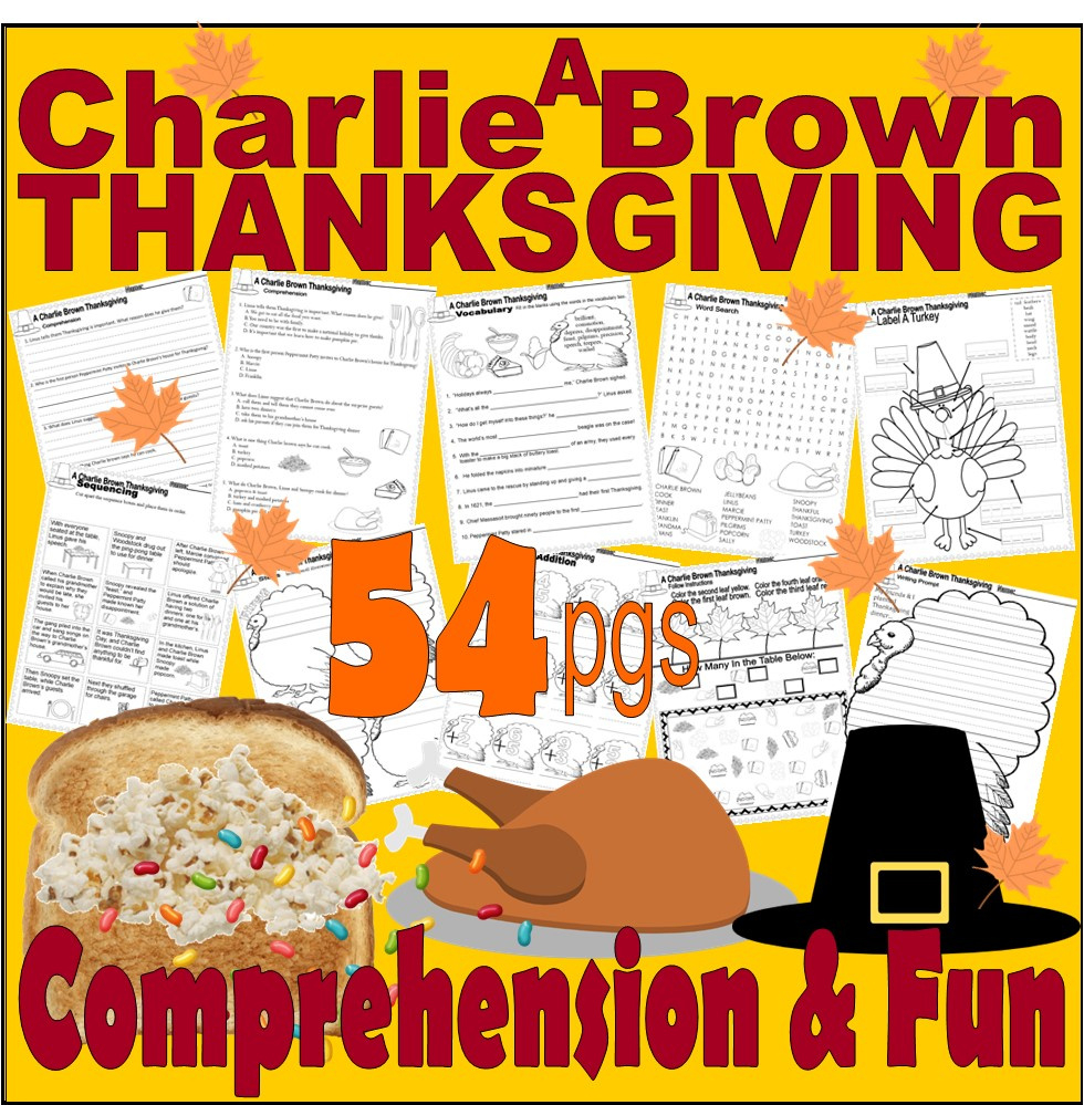 Charlie Brown Thanksgiving Read Aloud Tv Book Companion Reading with A Charlie Brown Thanksgiving Math Worksheet Answers