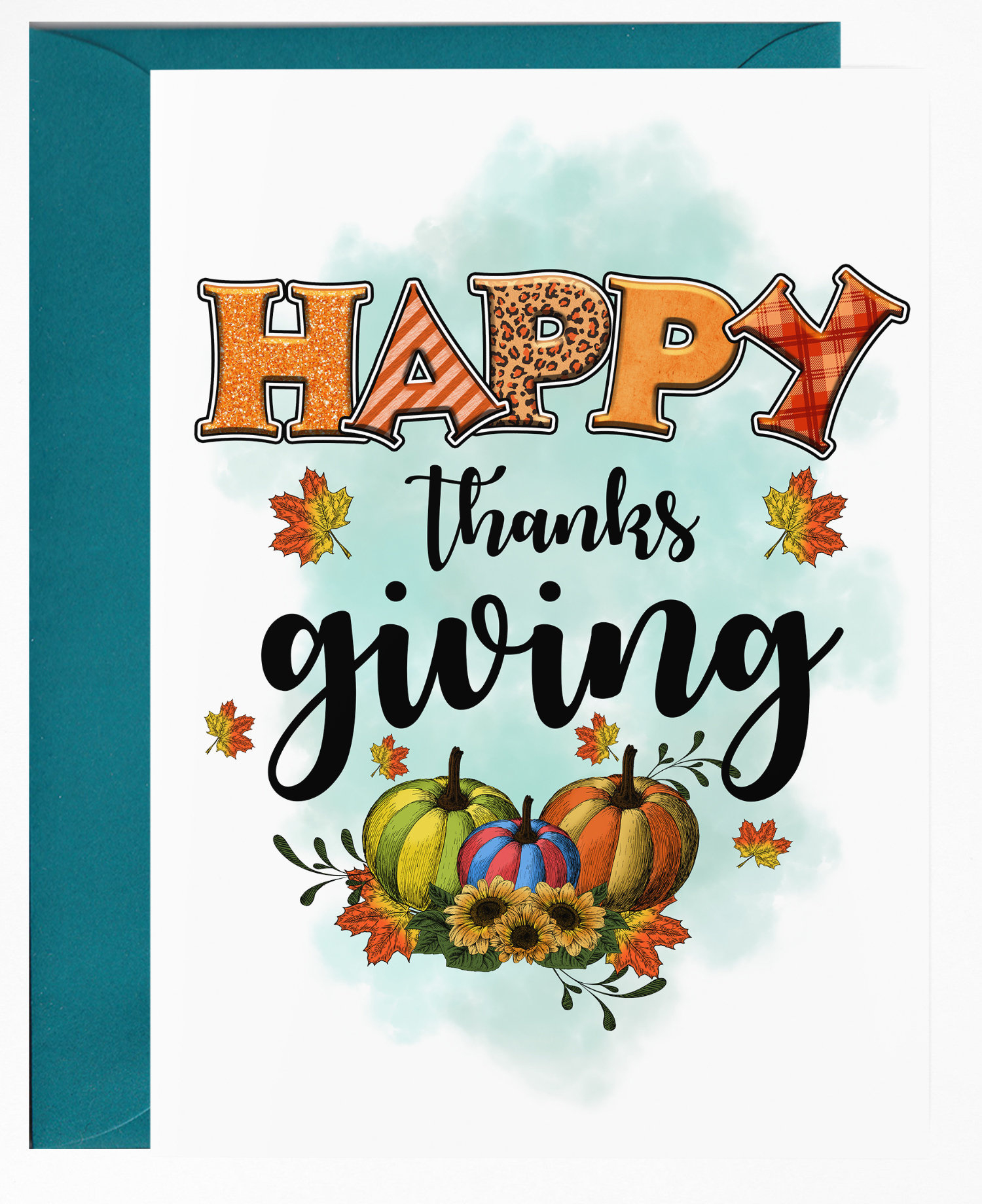 Colorful Thanksgiving Cards, Greeting Card For Thanksgiving - Etsy.de inside Cards For Thanksgiving