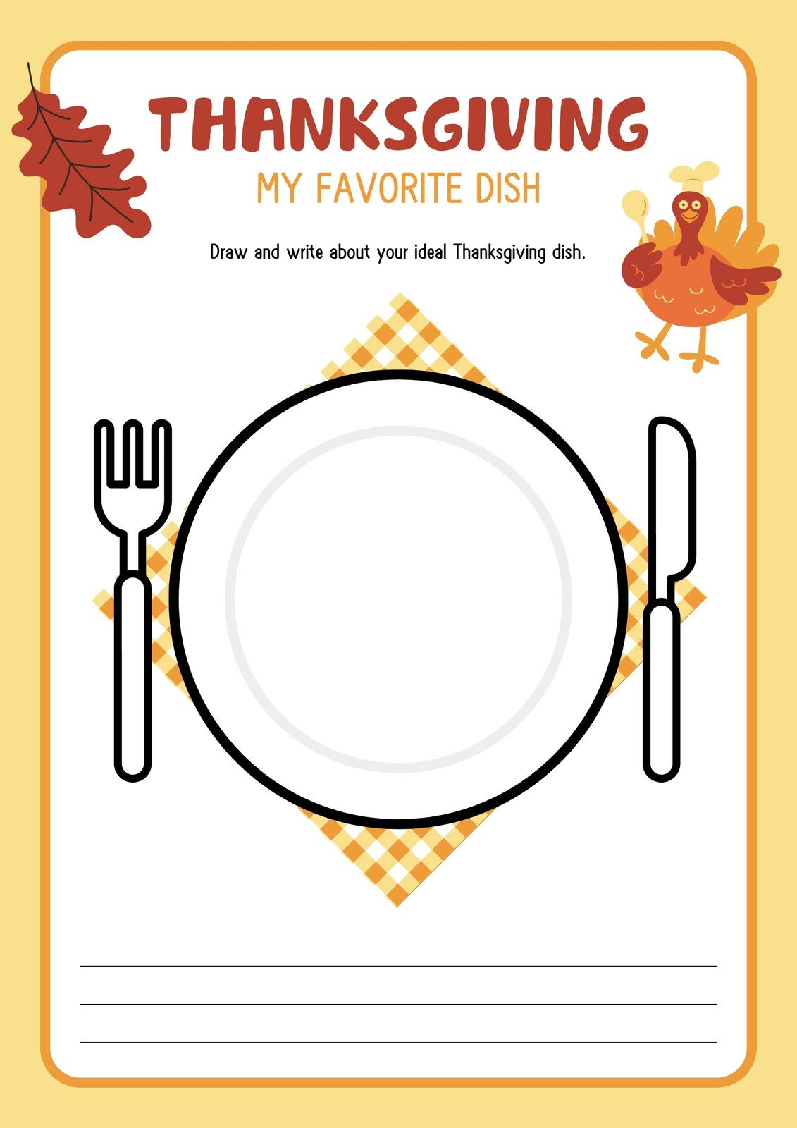 Customize 261+ Thanksgiving Worksheet Templates Online - Canva inside Thanksgiving Favorites Worksheet