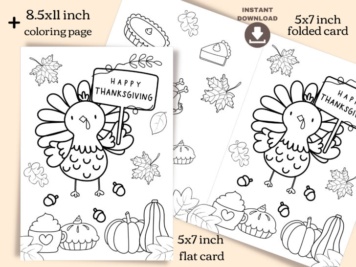 Printable Thanksgiving Cards For Preschoolers