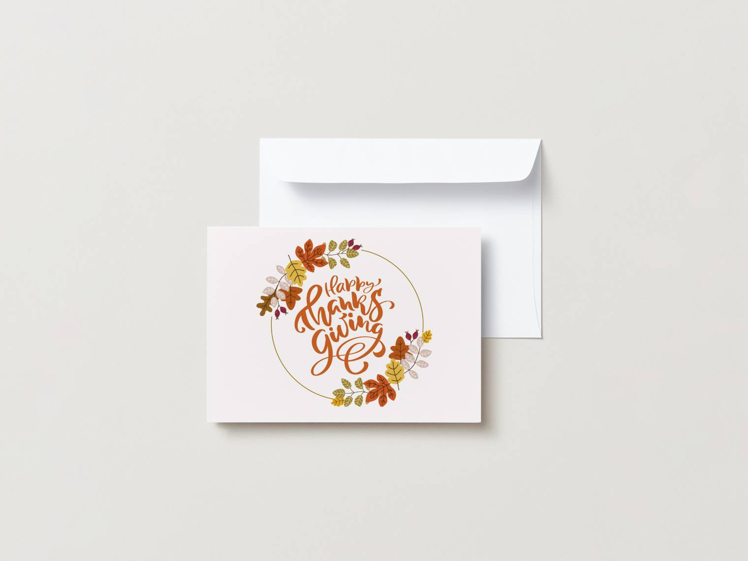 Design And Print Custom Landscape Thanksgiving Cards | Canva throughout Design Thanksgiving Cards