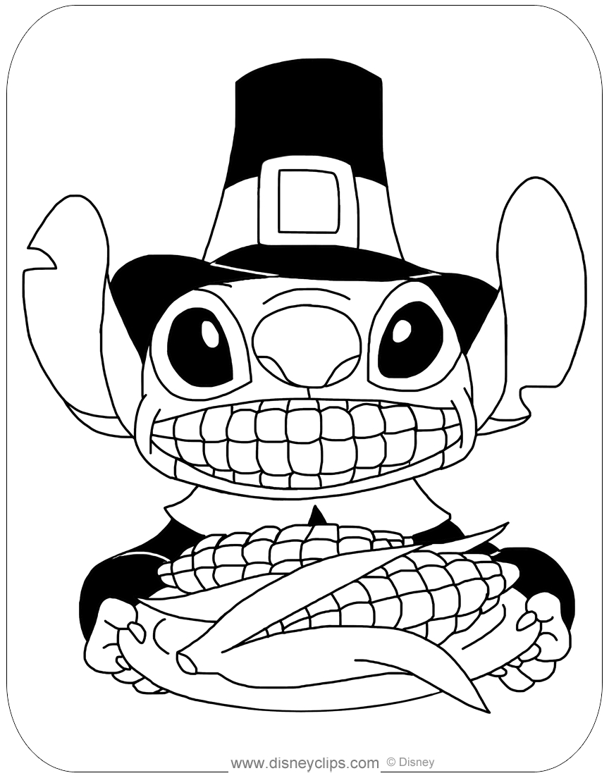 Disney Thanksgiving Coloring Pages | Disneyclips for Disney Printable Thanksgiving Coloring Pages