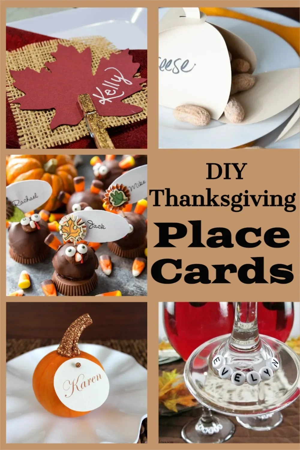 Diy Place Cards For Thanksgiving - My Turn For Us throughout Thanksgiving Day Place Cards Ideas