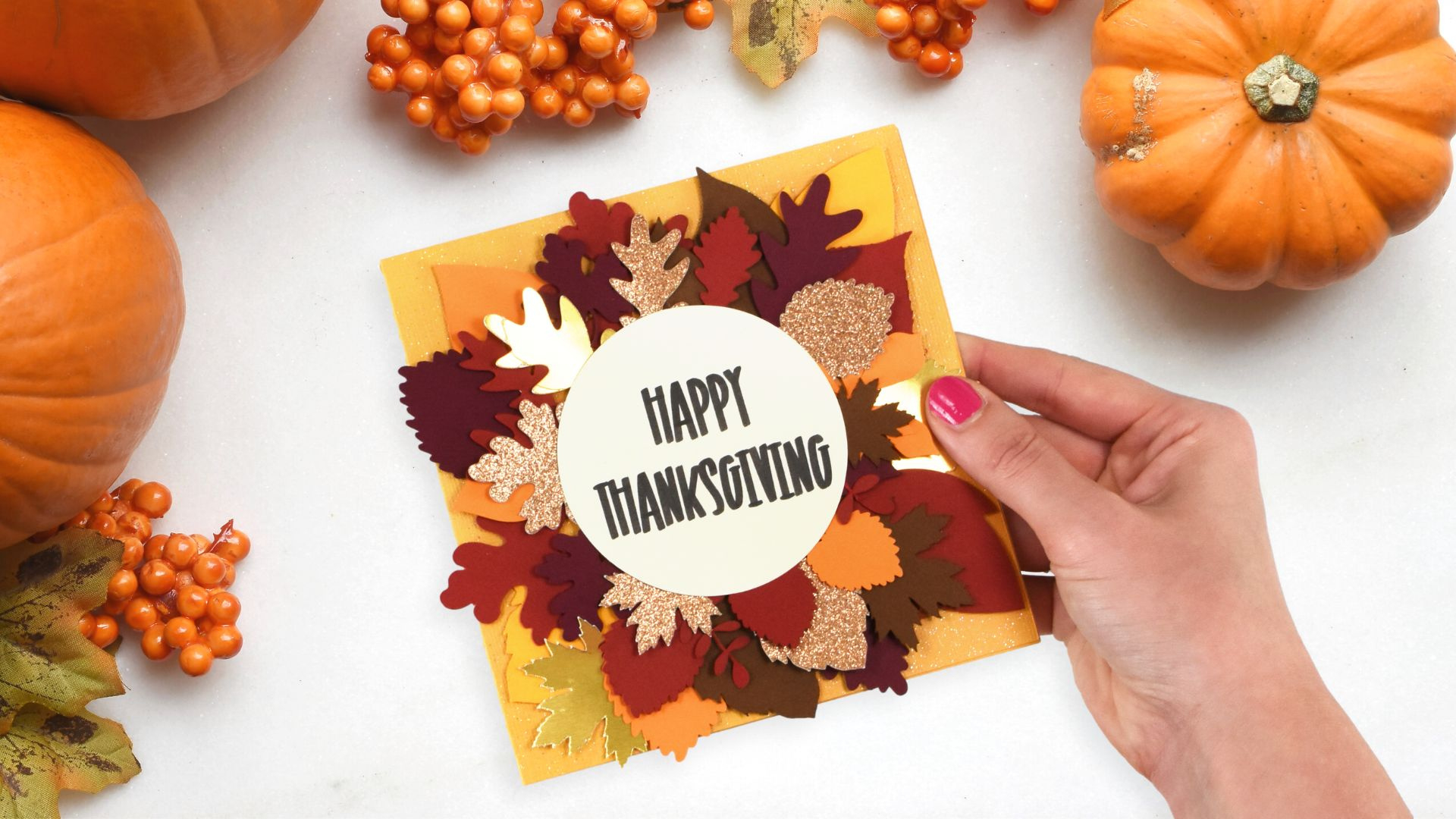 Diy Thanksgiving Card Tutorial Story - Abbi Kirsten Collections with regard to Cricut Thanksgiving Cards