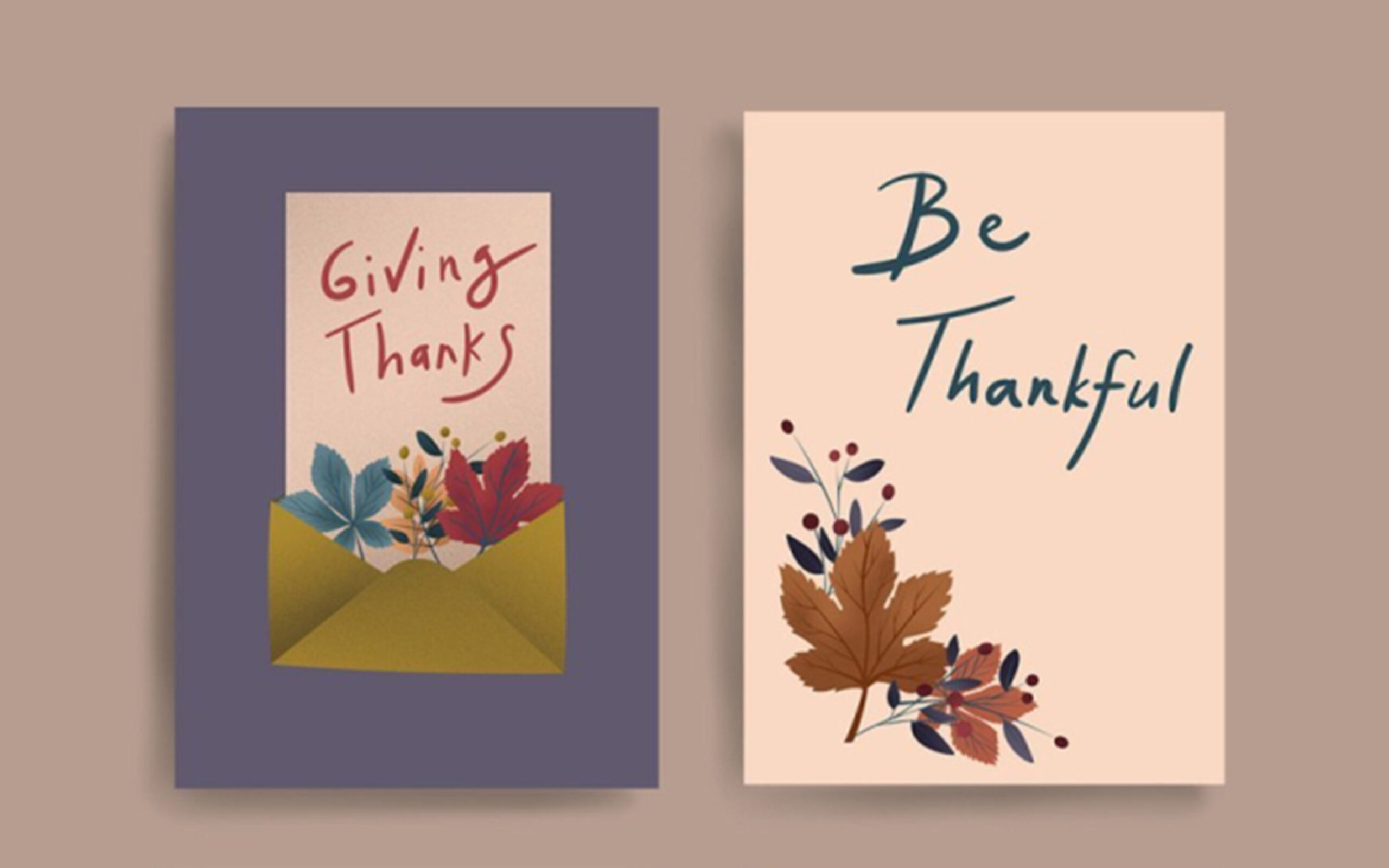 Expressing Gratitude: 4 Free Thanksgiving Card Templates in Design Thanksgiving Cards