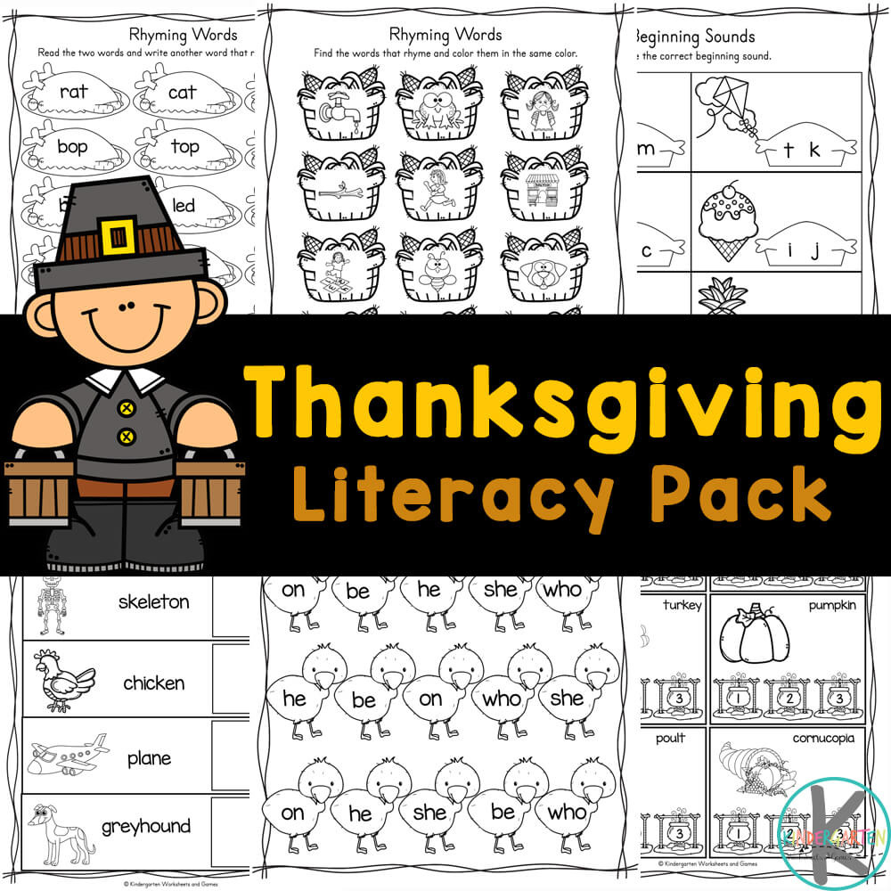 🦃 Free Printable Thanksgiving Worksheets For Kindergarten throughout Thanksgiving Reading Worksheets Kindergarten