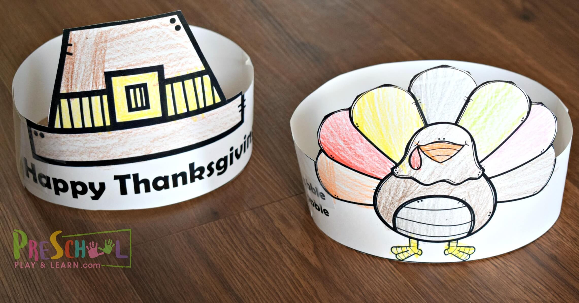 🦃 Thanksgiving Hats - Free Printable Craft For Kids for Printable Thanksgiving Hats