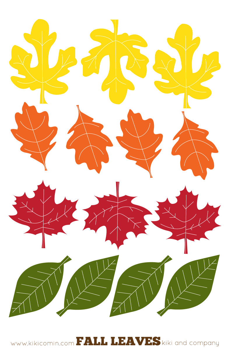 Fall Leaf Garland - Kiki &amp;amp; Company with Thanksgiving Leaf Printable