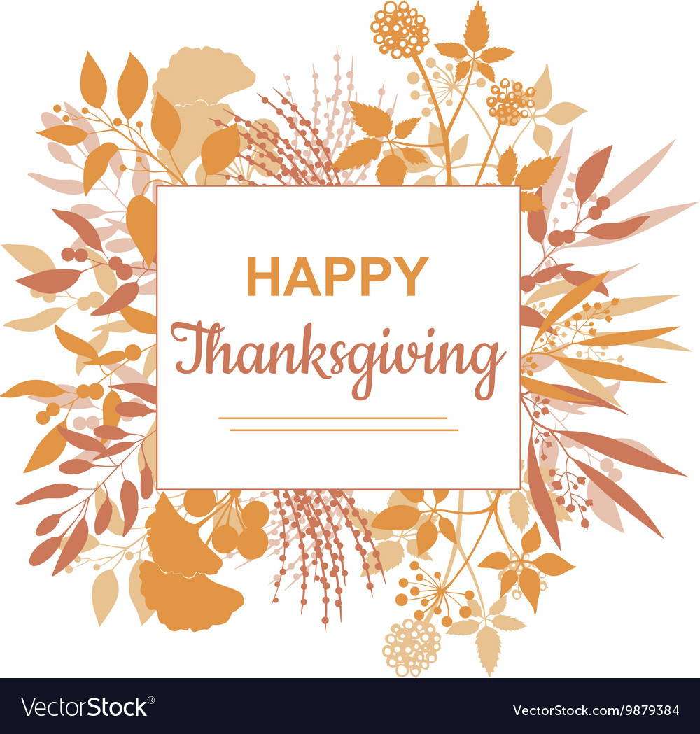 Flat Design Style Happy Thanksgiving Card Template with Thanksgiving Cards Design