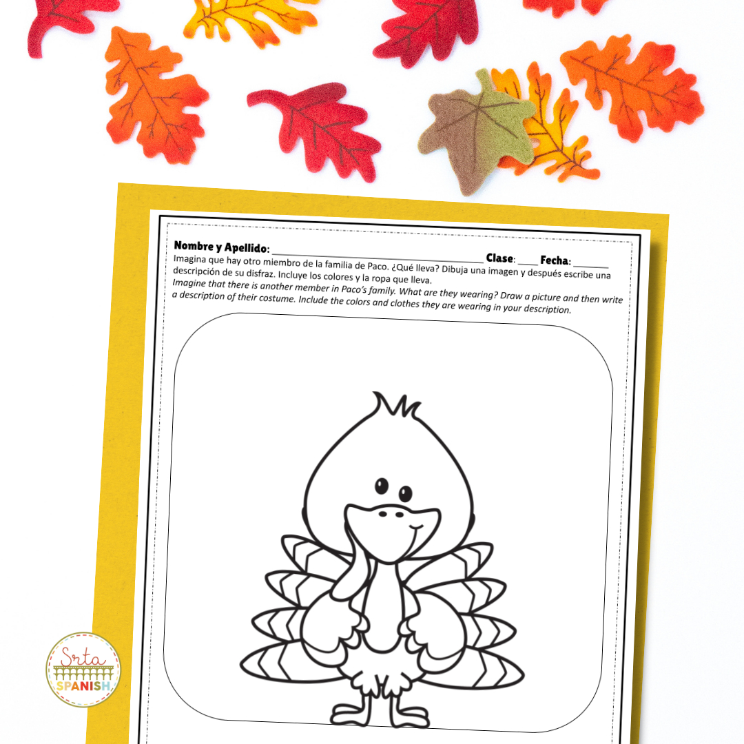 Free Activity For Thanksgiving In Spanish Class - Srta Spanish intended for Printable Spanish Thanksgiving Worksheets