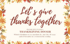 Free Custom Printable Thanksgiving Invitation Templates | Canva inside Church Thanksgiving Invitation Cards