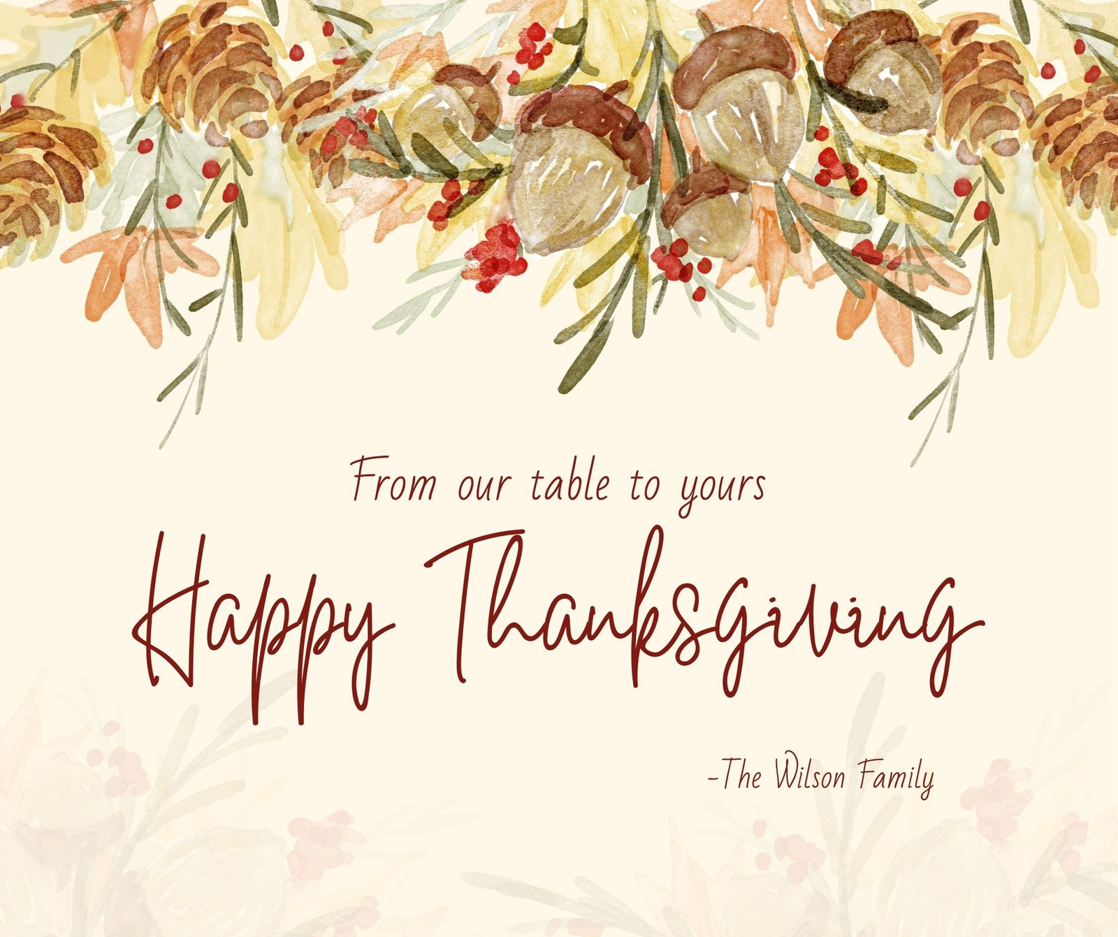 Free Custom Thanksgiving Facebook Post Templates | Canva with regard to Thanksgiving Facebook Cards