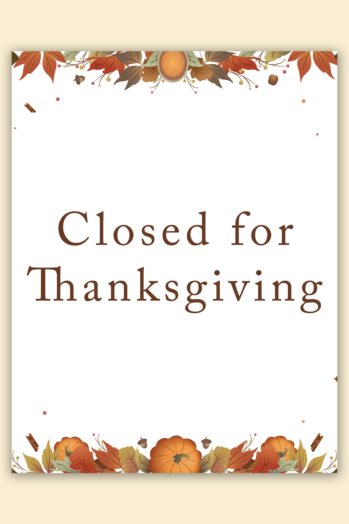 Free-Printable-Closed-For-Thanksgiving-Sign-Example-9 - Mom Envy in Printable Closed For Thanksgiving Sign