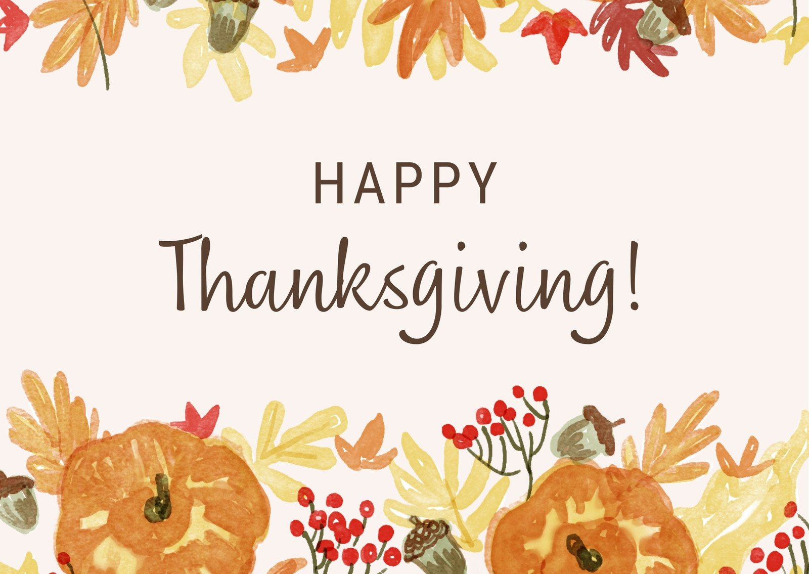 Free Printable, Customizable Thanksgiving Card Templates | Canva for Blank Thanksgiving Cards