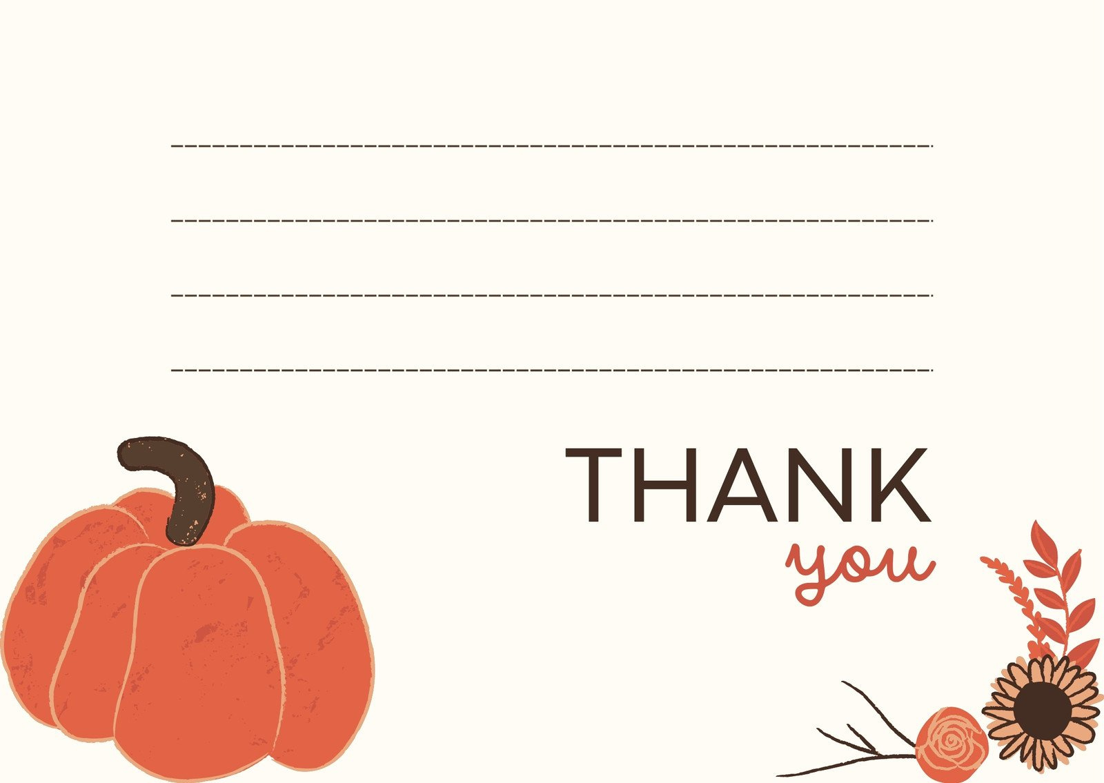 Free Printable, Customizable Thanksgiving Card Templates | Canva with regard to Free Printable Thanksgiving Thank You Cards