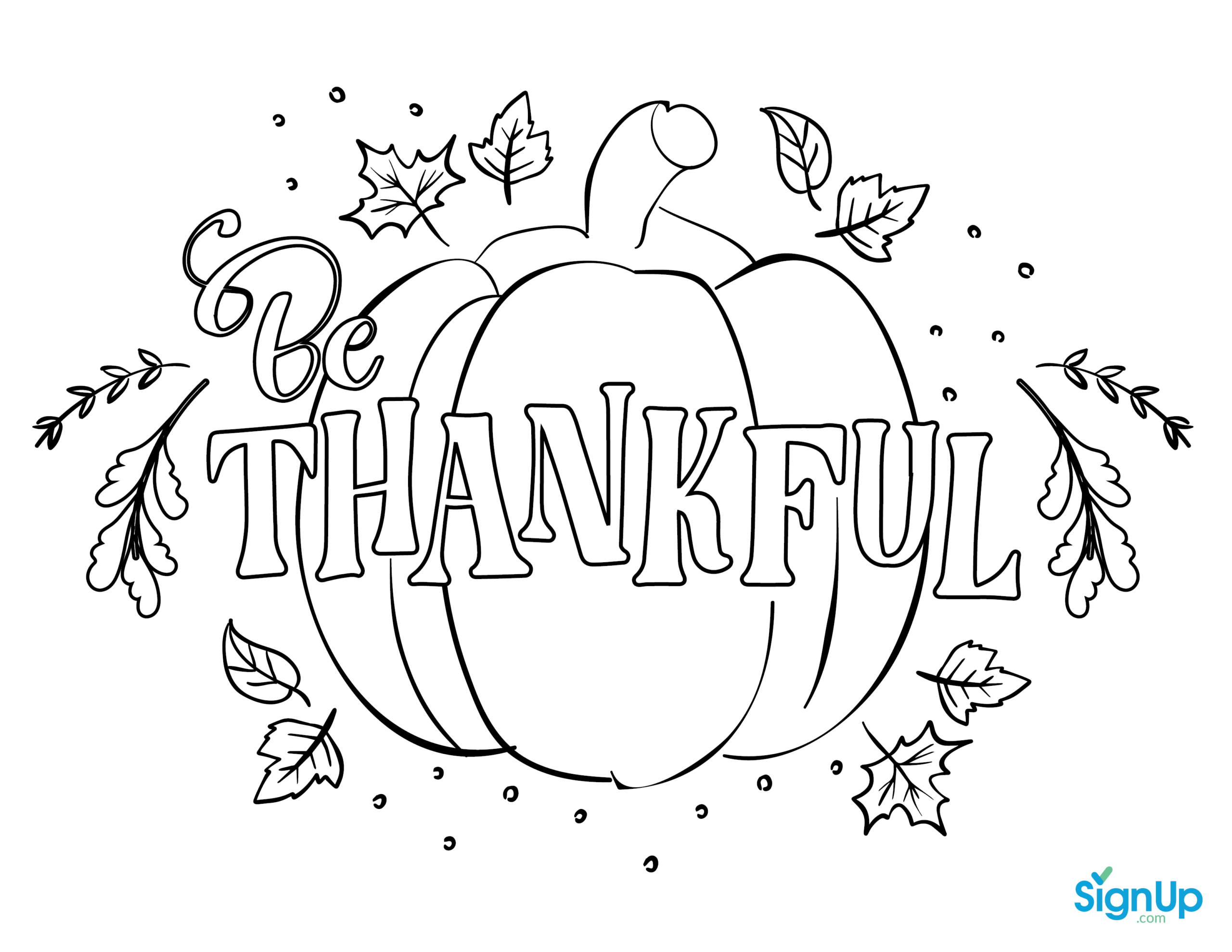 Free Printable: Day Of Thanks Coloring Place Mats | Signup for Free Printable Thanksgiving Pictures To Color