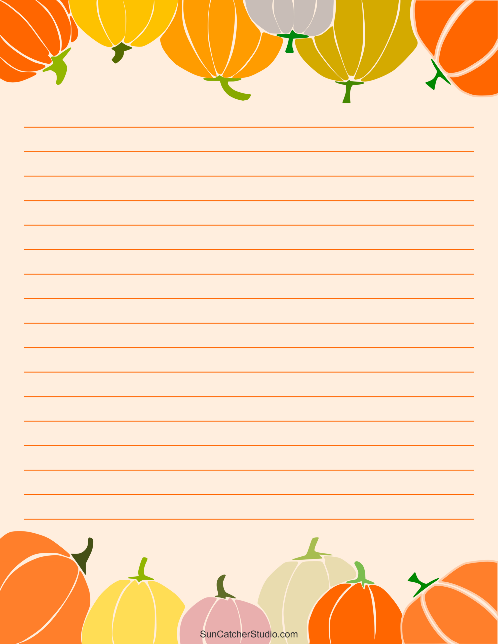 Free Printable Stationery And Lined Letter Writing Paper – Diy inside Free Printable Thanksgiving Stationery