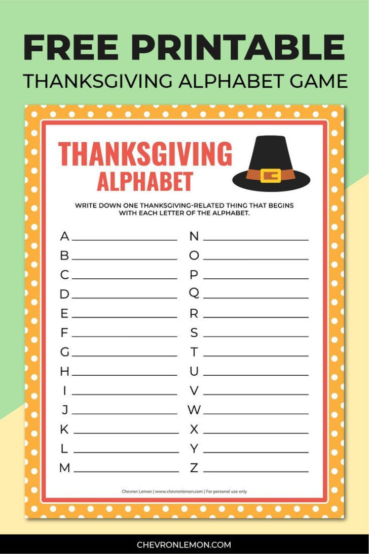 Printable Thanksgiving Games Free